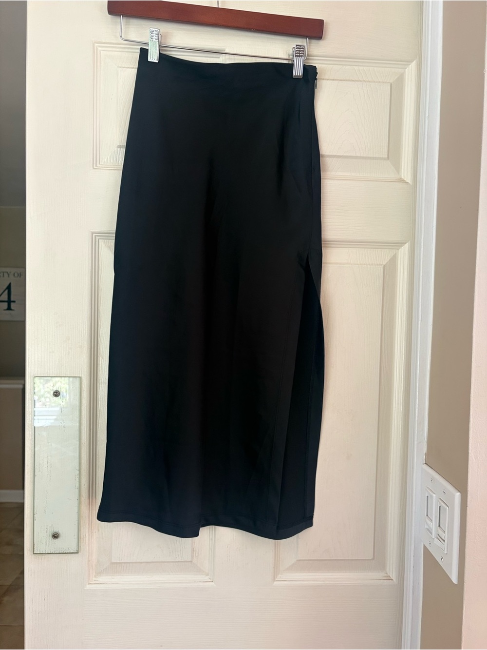 Urban Outfitters Black Midi Slip Skirt